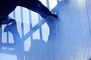 Upskirt of tiny blonde chick from Greece at airport