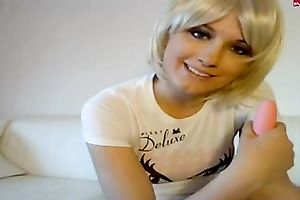 The freshest blond legal age teenager babe on web camera flashes her slit