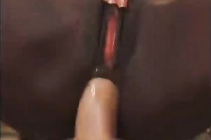Cum-addicted swarthy nympho gets her constricted anus drilled hard and unfathomable