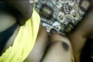 Chubby Indian mama with large scoops strokes my jock until I cum on her thigh