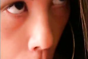 Divine brunette hair doxy sucks bbc in advance of riding it