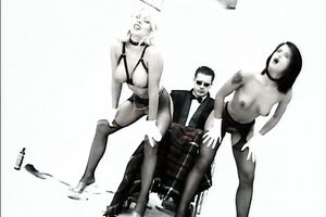 Two sex-starved bimbos show off their jock engulfing skills