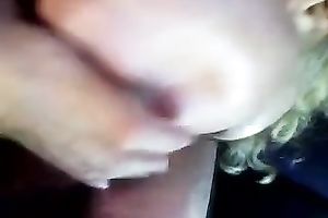 I love to engulf my husband's rock hard knob in his car