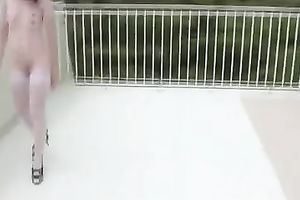 Nice outdoor solo scene with my GF demonstrating her body