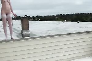 Nice outdoor solo scene with my GF demonstrating her body