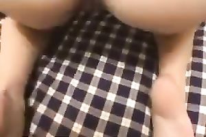 Tattooed dark brown cutie allows me to cum on her astonishing booty