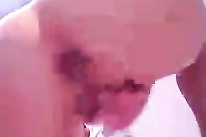 Aunt acquires lustful in bathroom and masturbates using soap and her toy