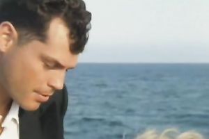 Seductive large boobed blondie has a wild sex on the yacht