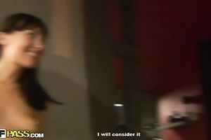 Two perverted beauties show their irrumation skills to a fellow at a party