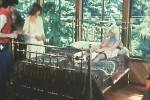 Blonde and dark brown milfs wish that man to join 'em in sofa