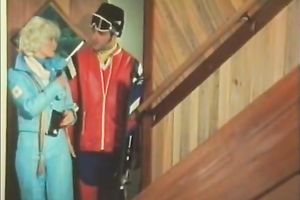 Blonde and dark brown milfs wish that man to join 'em in sofa