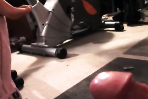 My concupiscent BBC slut masturbates for me and then that babe bonks me on top