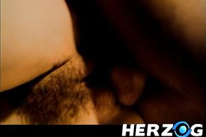 Lustful blond playgirl receives her shaggy love tunnel fucked in various positions in the night