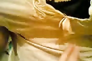 Squeezing my girlfriend's swollen teats in front of a camera