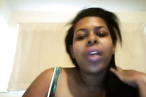 Webcam hussy plays with her big natural whoppers and a vibrator