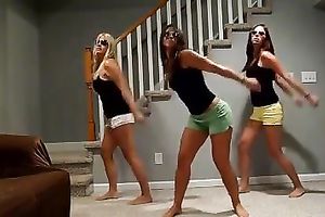 Homemade movie scene with me and my GFs dancing in our shorts