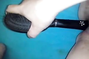 I love to fuck my soaked cookie with my hairbrush when I am home alone