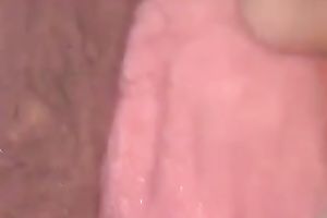 Trashy hoochie lets her paramour examine her swollen twat