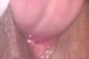 Trashy hoochie lets her paramour examine her swollen twat