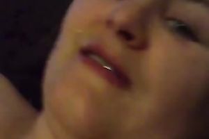 Fat floozy with well-matured boobs is rubbing her thick snatch for me