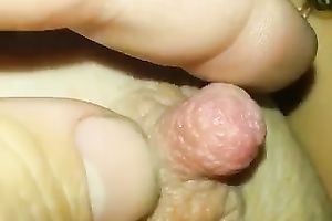 Close up POV act with me playing with my wife's large nipps