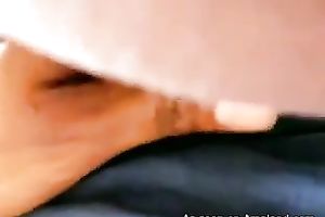 Sexy brown skin dilettante honey with a rod stuffed in her face hole