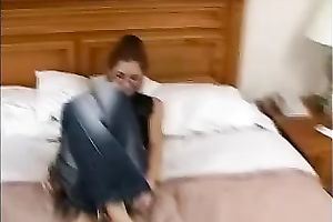 Sexy and bewitching redhead sweetheart stripteases in couch and masturbates