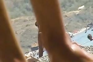 I love to spy on hawt babes with slender bodies on the bare beach