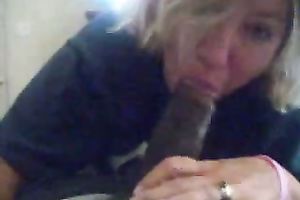 Amateur golden-haired mommy sucks my BBC and enjoys it a lot