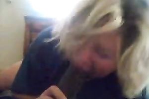 Amateur golden-haired mommy sucks my BBC and enjoys it a lot