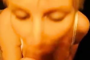 Blonde mamma gets facialed hard after working on my prick
