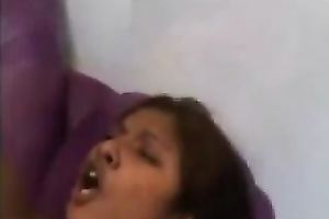 Beautiful and wild Indian skank bows over on the sofa