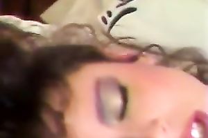 Sexy blondie in dark and white underware acquires her juicy fur pie licked