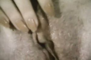 Busty dark brown foul in nylons presents steamy masturbation