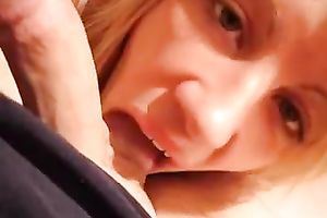 My nice-looking co-worker sucks my 10-Pounder like a pro in outstanding POV video