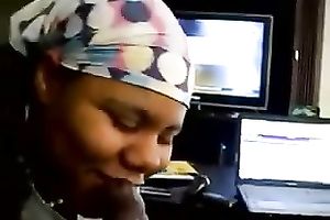 My bulky ebon fuckbuddy sucks my weiner in POV scene