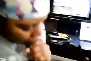 My bulky ebon fuckbuddy sucks my weiner in POV scene