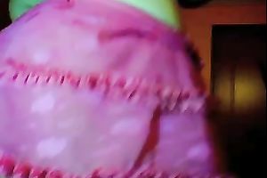 Adorable dark brown hottie shows her meatballs and muff for the livecam