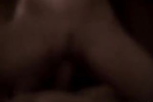 Flat chested dark brown hotwife receives drilled on the table