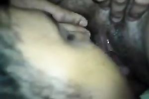 My hubby eats my trimmed pussy and lets me rub and ride his rod