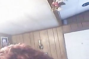 Dirty white older bitch invited me for the dark sausage sex fest in her kitchen