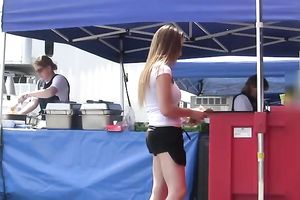 I had a great time spying on this smokin' hawt babe