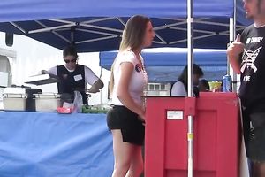 I had a great time spying on this smokin' hawt babe