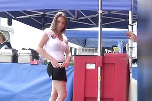 I had a great time spying on this smokin' hawt babe