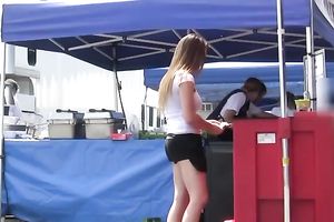 I had a great time spying on this smokin' hawt babe