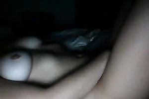 Lovely housewife shows her natural milk shakes and fingers her worthy cum-hole