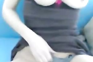 Beautiful soft white love melons of a European livecam girl