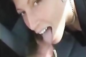 Making amazing porn movie scene with my blonde girlfriend in the car