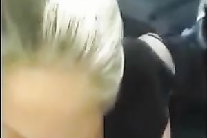 Making amazing porn movie scene with my blonde girlfriend in the car