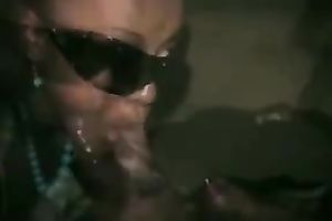 Just one freaky night with a excited ebon clubber amateur wife